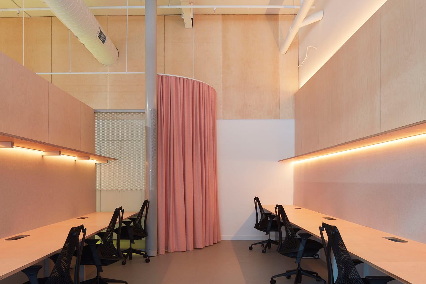 NUX desks and workspace.